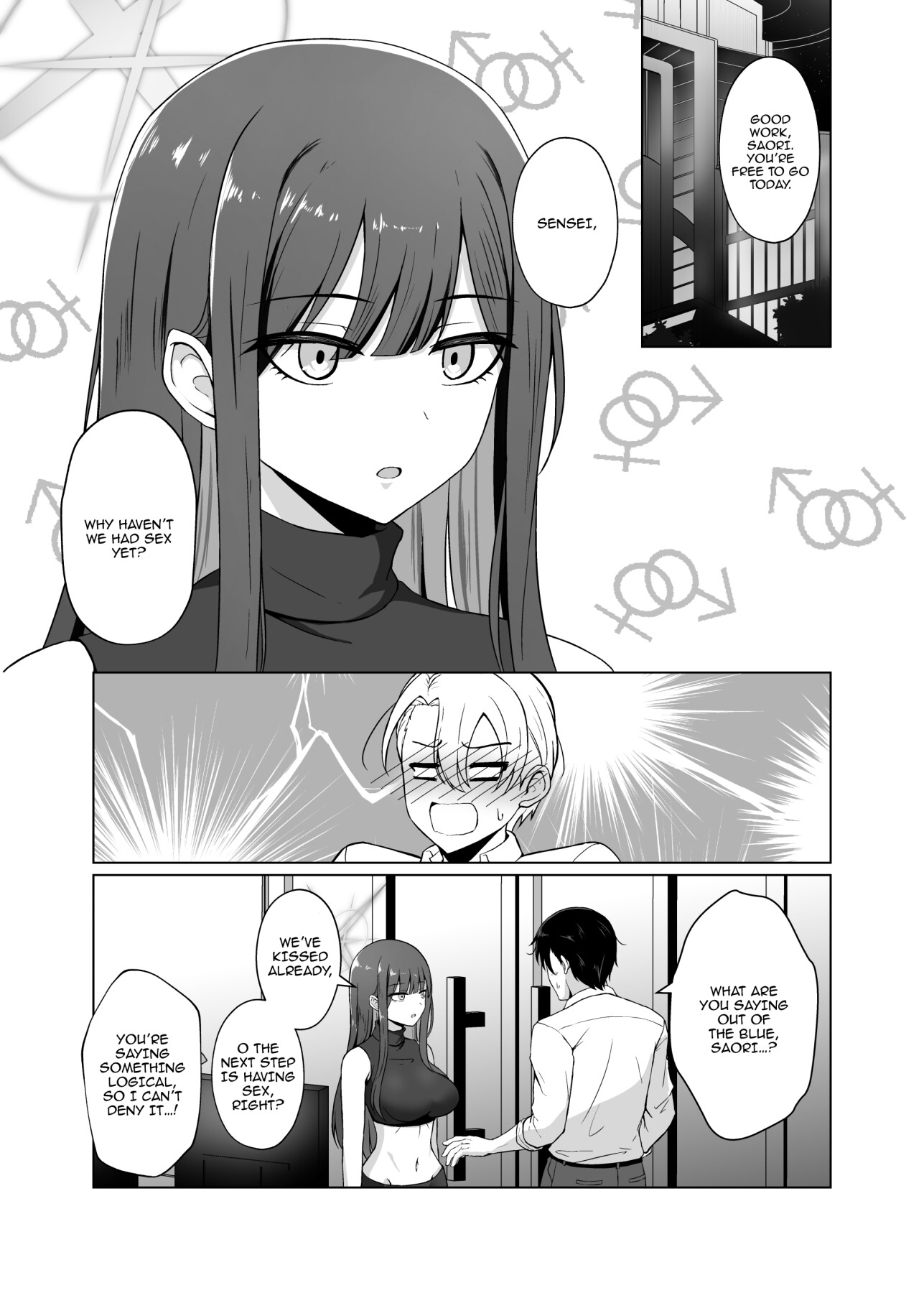 Hentai Manga Comic-Saori Yearns For Love - I LOVE + Saori And Sensei From Now On-Read-2